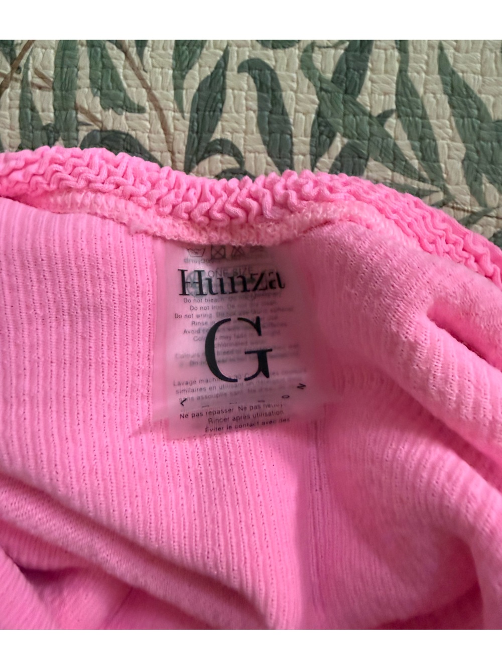 Hunza G Pink Terry One-Piece Swimsuit (One Size - Brand known for this!) - Picture 5 of 5